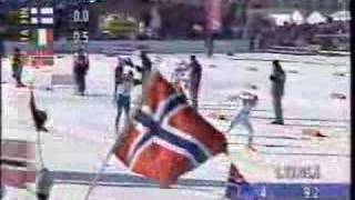 4x10 km stafett  Herrer  Lillehammer OL  22 februar 1994 [upl. by Eastlake]