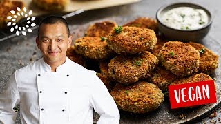 Gemüse Nuggets mit GurkenDip Rezept  Vegan [upl. by Fiester]