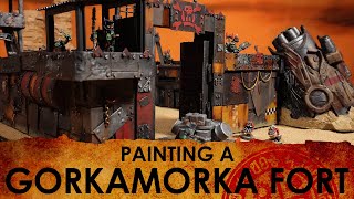 Painting a Gorkamorka Fort [upl. by Yeleek]