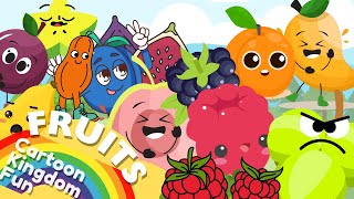 Learn Fruits  Toddler Learning Video  Fruit Characters  Guess the Fruit  Phonics  Colors Fun [upl. by Ylrebmi571]