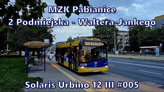 MZK Pabianice  linia 2 Solaris Urbino 12 III 005 [upl. by Sanderson799]