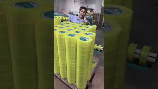 Bopp packing tape 100000 rolls ready to shipadhesivetape production [upl. by Ahsaekal]