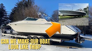 DO NOT TRY THIS AT HOME Iowa Men Attempted To Paint Yacht On Their Own 1992 Sea Ray 380 Sun Sport [upl. by Sheridan446]