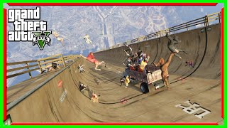 รางรถซิ่ง หญิงกระจาย GTA VFunny MomentMOD Super Ramp [upl. by Kaila]