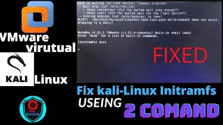 Fix initramfs error in kali linux  Vmware kali linux initramfs  Axosecurity  Axosolaman [upl. by Asoral]