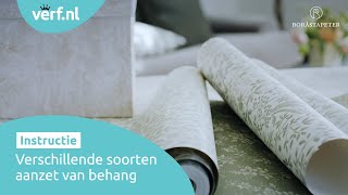 Verschillende soorten aanzet van behang  Behang instructies  Verfnl [upl. by Alleon]