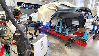 MercedesBenz S500 Quarter panel replacement with Universal system Cameleon [upl. by Kurzawa398]