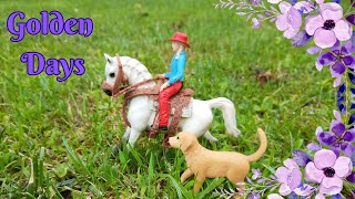 Schleich Horse Toy Video Golden Days 2 [upl. by Anawahs]