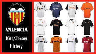 Valencia Jersey HistoryEvolution from 2000 to 2022 Home amp Away  Valencia Kit 20212022 [upl. by Aniratac240]