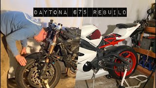 Daytona 675 Wrecked Bike Rebuild Ducati Edition [upl. by Maghutte247]