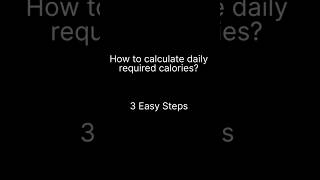 Daily Calories Calculation calories nutrition dietplan [upl. by Dennison277]