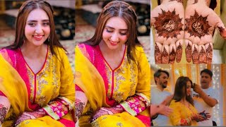 Jannat Mirzas sister saher ki Mehndi Sahars husbands face has been revealed [upl. by Ahsiekam]