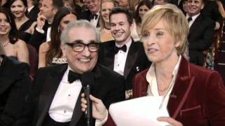 Ellen DeGeneres talks to Martin Scorsese in the audience [upl. by Limhaj]