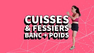 10 MIN FESSIERS amp CUISSES  Jambes Galbées amp Puissantes   Haltères amp Support [upl. by Kosse]