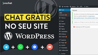 Como Colocar um CHAT ONLINE GRÁTIS no meu WORDPRESS  JivoChat [upl. by Alric39]