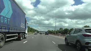 Driving On The M5 Motorway From J7 Worcester To Taunton Deane Services Taunton J25 26 England m5 [upl. by Assek407]