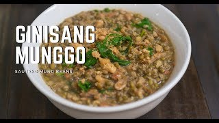 Filipino Ginisang Munggo  Sauteed Mung Beans and Dried Shrimp with Spinach [upl. by Yaja]