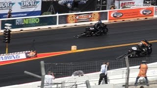 NitrOlympX 2014  Pro Stock Bike Qualifying Summary [upl. by Erreipnaej]