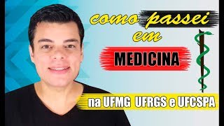 Como passei em medicina na UFMG  UFRGS e UFCSPA estudando sozinho [upl. by Whittaker]