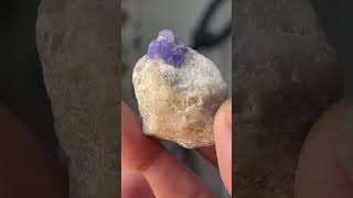 Rare Hackmanite crystal on Feldspar foryou naturalgems crystals [upl. by Oalsinatse]