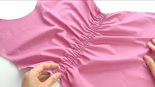 Sewing tips and tricks  How to sew Elastic Waist For Dress Easily  Sewing Techniques [upl. by Algar]