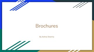 Brochures [upl. by Rodavlas]