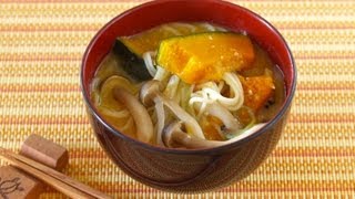 Kabocha Miso Soup with Somen Noodles Nyumen Recipe かぼちゃのにゅうめん  OCHIKERON  Create Eat Happy [upl. by Patton]