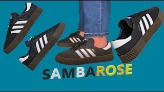 Кроссовкикеды ADIDAS SAMBAROSE Originals W Core Black  Cloud White [upl. by Robinett]