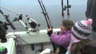 Brown Trout Fishing Lake Ontario with ReelSilver Charters 4192011 [upl. by Nauqe]