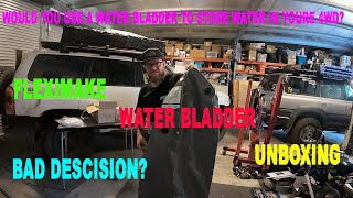 Water storage bladder Unboxing Install Review enough water for a 4WD Simpson desert crossing [upl. by Isador]