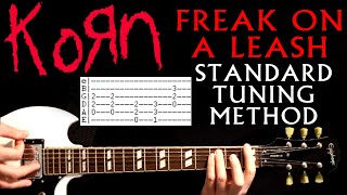 Korn Freak On A Leash Standard Tuning Method Guitar Lesson  Guitar Tabs  Chords for 6 String [upl. by Araec852]