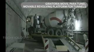 Truck Turntable for tunnel  Plataforma giratoria móbil  Plateforme tournante mobile [upl. by Eenaffit]