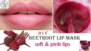 Home Made Beetroot Lips MaskLips Mask At HomeDIY Beetroot Lip MaskSoft amp Pink LipsPRIYAS DIARY [upl. by Inahs]