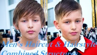 Mens Haircut amp Hairstyle Combined Structures Moderne Heren snit Tutrial [upl. by Velma]