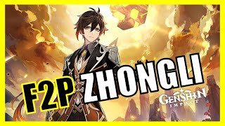 F2P Pulling for Zhongli on My Main Account  Genshin Impact [upl. by Suiradal]