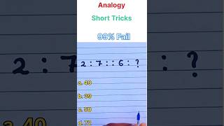 🔥🔥How to Solve Number Analogy Question Reasoning Short Tricks  reasoning short tricks short [upl. by Raimundo]