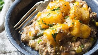 How to Make Tater Tot Casserole in your Crock Pot [upl. by Auhsohey]