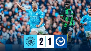 HIGHLIGHTS RECORDBREAKING CITY REGAIN TOP SPOT IN THE PREMIER LEAGUE  Man City 21 Brighton [upl. by Schaefer]