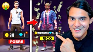 CONVERTI A UN SUSCRIPTOR DE POBRE A RICO en FREE FIRE 🤑 [upl. by Assilym554]