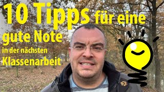 10 Tipps für eine gute Note in der nächsten Klassenarbeit  Lehrerschmidt [upl. by Jacynth]