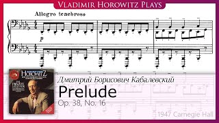 Kabalevsky Prelude Op 38 No 16 Horowitz 1947 [upl. by Enialahs]