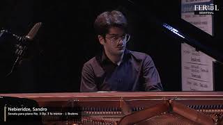 Sandro Nebieridze performs Brahms  Piano Sonata No 3 in F minor Op 5 [upl. by Eustis]