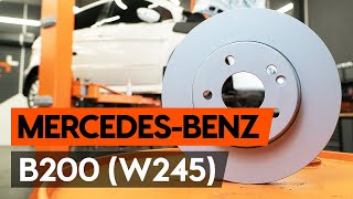 Hoe een remschijven vooraan vervangen op een MERCEDESBENZ B200 W245 AUTODOCTUTORIAL [upl. by Goebel]