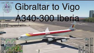 MSFS 2020 A340300 Iberia Review and it doesnt work with mini FCU Gibraltar to Vigo [upl. by Noerb]