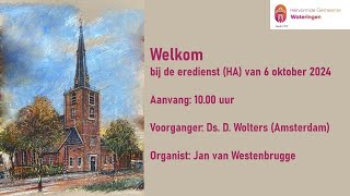 Eredienst HA 1000 uur zondag 6 oktober 2024  Ds D Wolters Amsterdam [upl. by Akinahc]