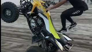 StuntHamza4  ATV WHEELIE  YFZ450R [upl. by Dorr]