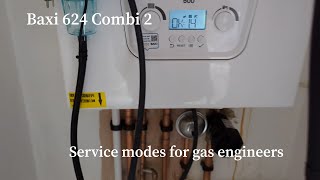 Baxi 624 Combi 2 Service Modes [upl. by Aneet]