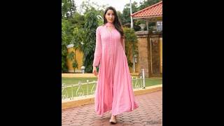 Dress Design Kurti Pant Suit design 4 MTR full flair long kurti pant dress design trendingshorts [upl. by Fates]