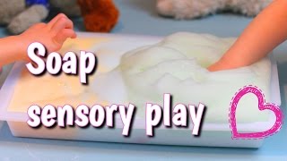 Sensoryczna zabawa  piana  Soap sensory play [upl. by Dulcine]