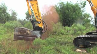 Excavator mulchers  Land clearing equipment  Forestry mulcher  DENISCIMAFcom [upl. by Assillem]